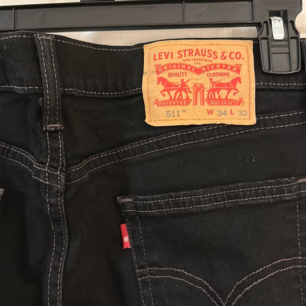 LEVI Strauss Mens 34/32 511 Black Jeans - great condition!